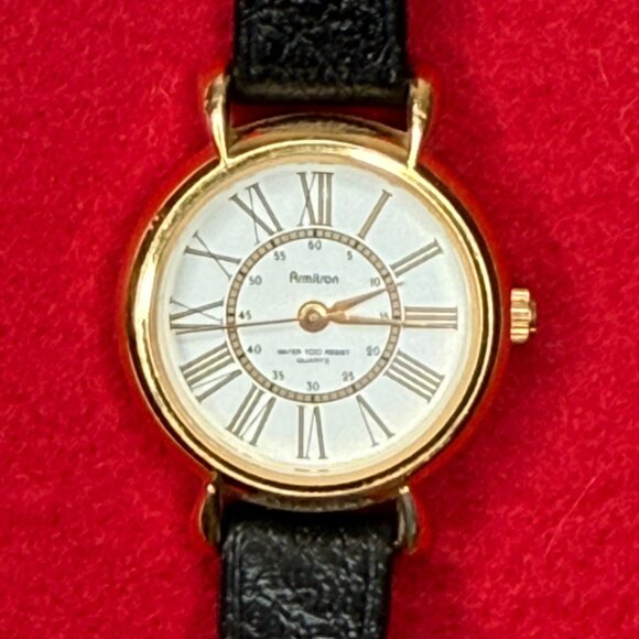 Amitron Accessories - Vintage Armitron Quartz Women's Analog Watch Japanese Movement Leather Untested